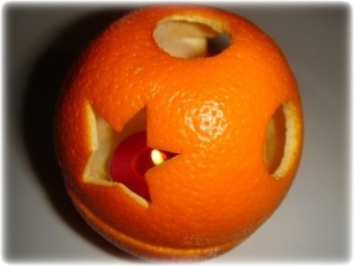Ароматный подсвечник из апельсина